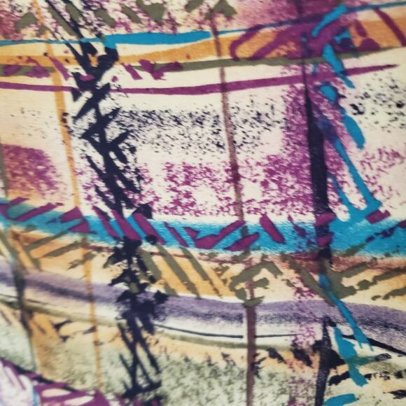 Liz Claiborne 100% Silk Plaid Button Front Top and High Rise Shorts Suit Set 8 - Picture 10 of 15